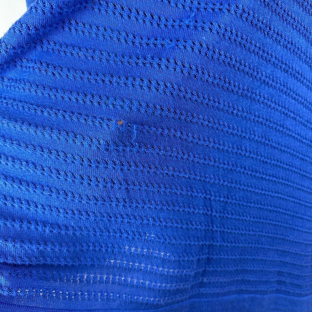 Talbots Asymmetrical Poncho Knit Top Womens M/L Blue NWT Swim Coverup Coastal - Picture 10 of 10